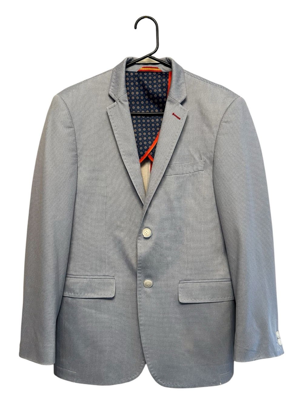 Spagnolo Spanish Brand Men's Slim Fit Light Gray Two-Button Sport Coat Blazer 46